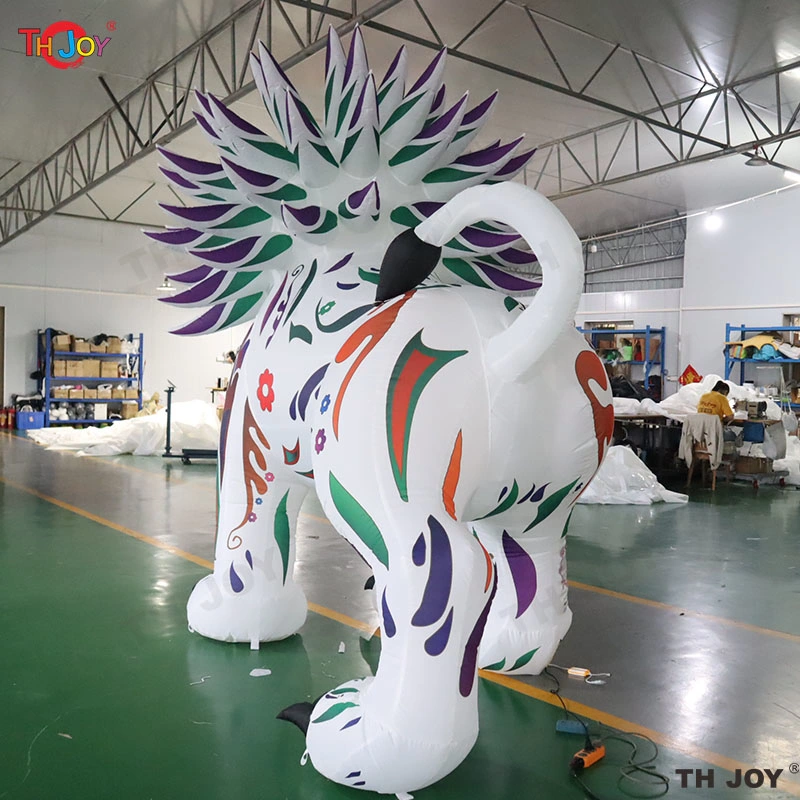 Vividly Full Body Digital Printing Promotion Giant Inflatable Colorful Lion Animal Cartoon