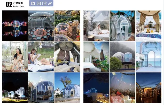 Glamping PC Bubble Transparent Dome House Restaurant PC Luxury Outdoor Tent